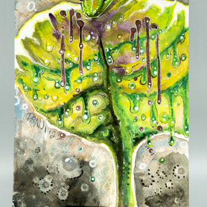 Morning Dew - Watercolor/Acrylics 5x9