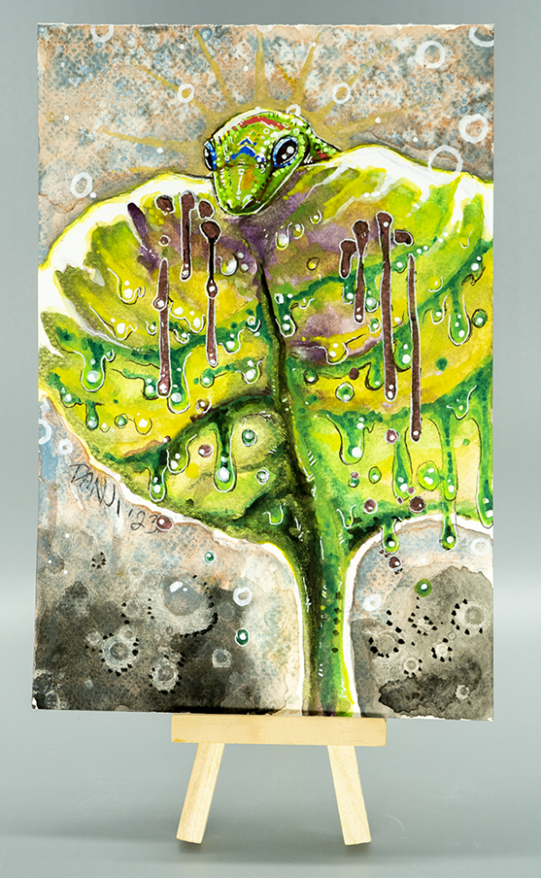 Morning Dew - Watercolor/Acrylics 5x9