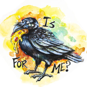Is for me? - Original watercolor 8x8