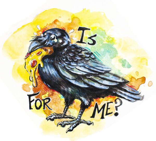 Is for me? - Original watercolor 8x8