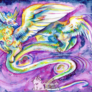 Galaxy Dragon Opal - Original Art/Watercolor 9x12